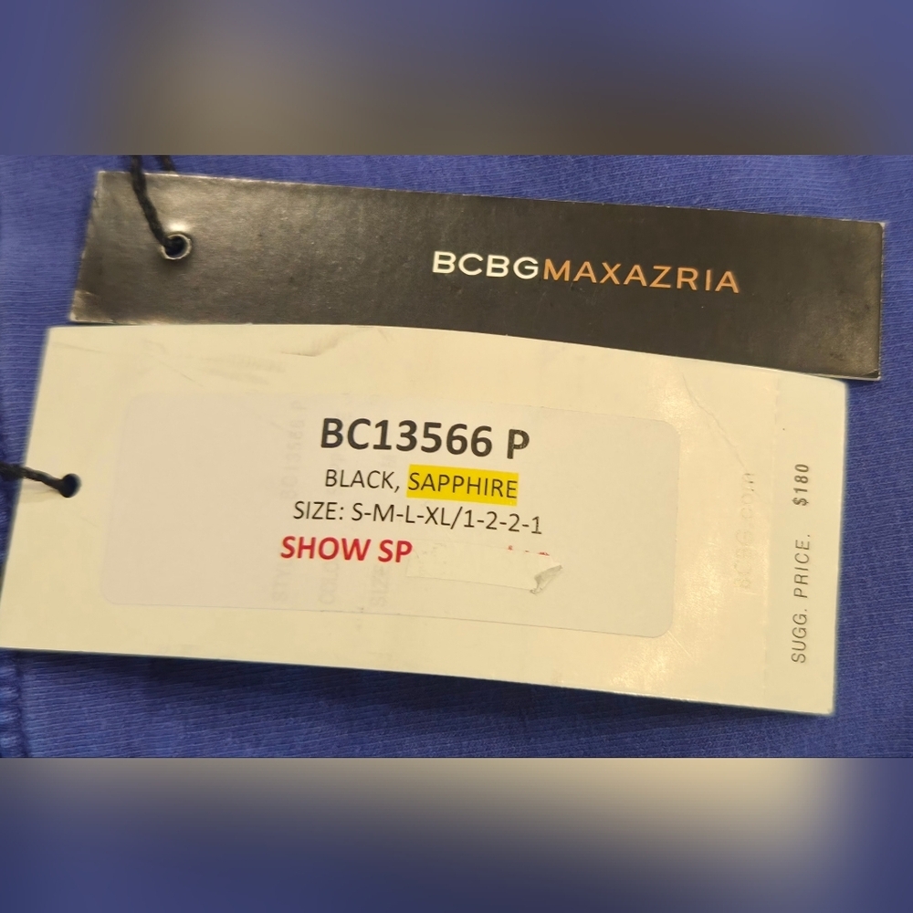 "Y2K" BCBGMaxAzria Sapphire Tracksuit with A Floral Design &  Embellishments - Picture 2 of 11